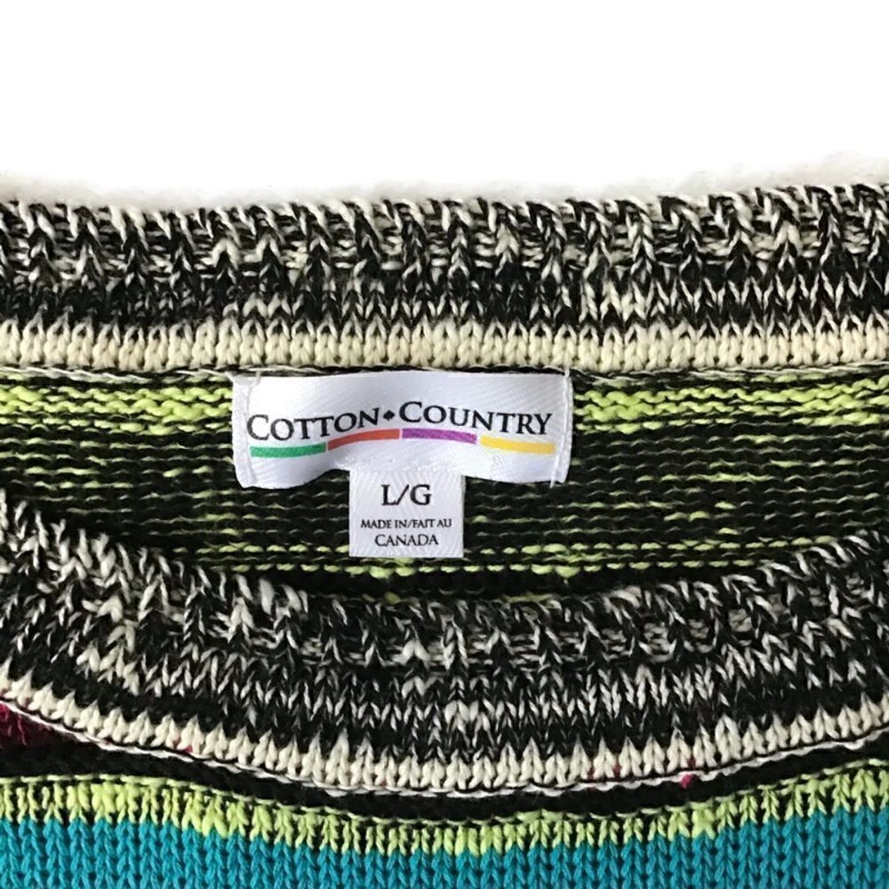 Cotton Country Canadian Multi Knit Aztec Sweater - Picture 2 of 7